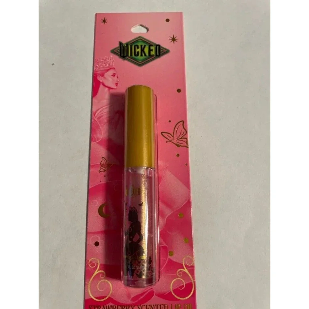 Wicked Strawberry lip Oil Gloss  Pink shimmer